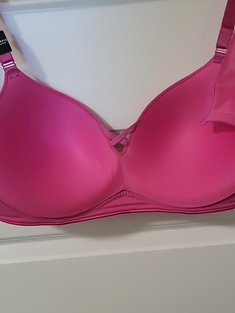 Torrid Magenta/Hot Pink Wireless Push-Up Bra with 360 Back Smoothing 42C NWT - Picture 10 of 15